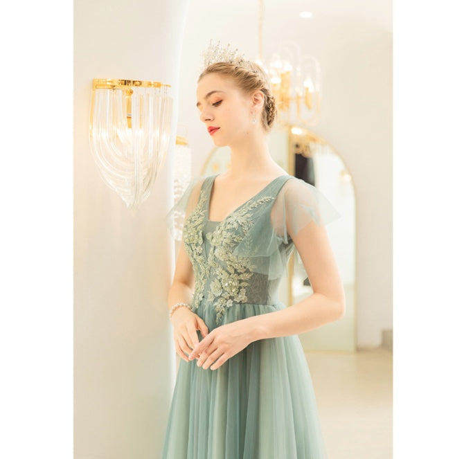 New Light Green Bridesmaid Wedding Dress