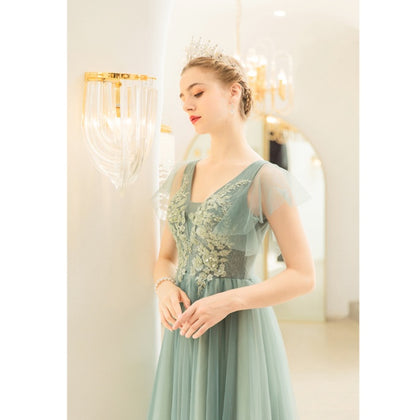 New Light Green Bridesmaid Wedding Dress