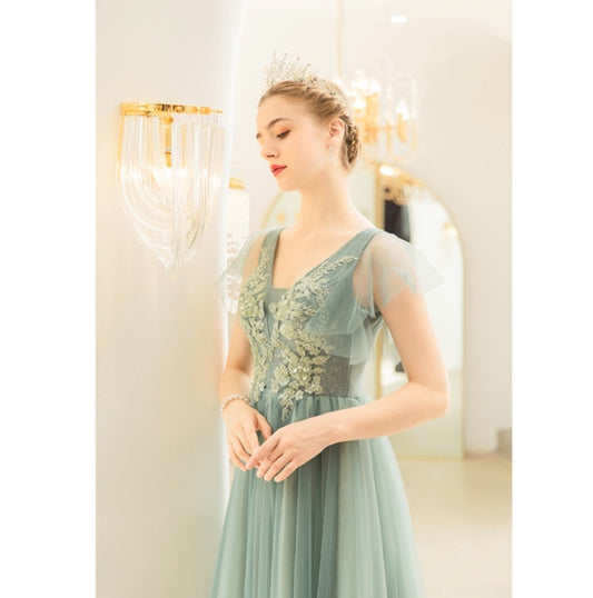 New Light Green Bridesmaid Wedding Dress