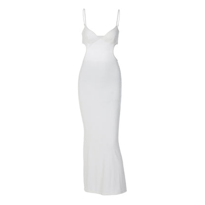 Backless Hollow-out Dress Slim Fit Dress