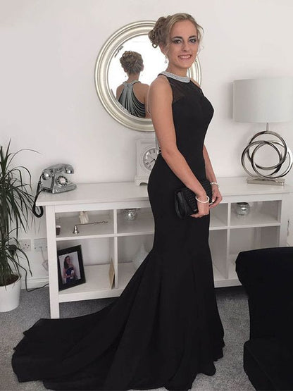 Ladies Round Neck Sleeveless Beaded Long Dress