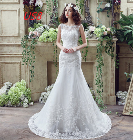 Bride Trailing sexy Lace Mermaid Wedding dress