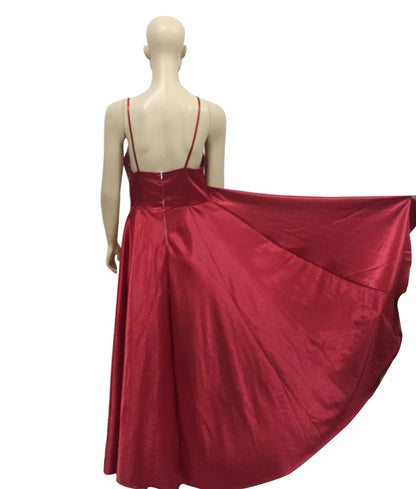 Ladies suspender dress banquet evening dress long skirt