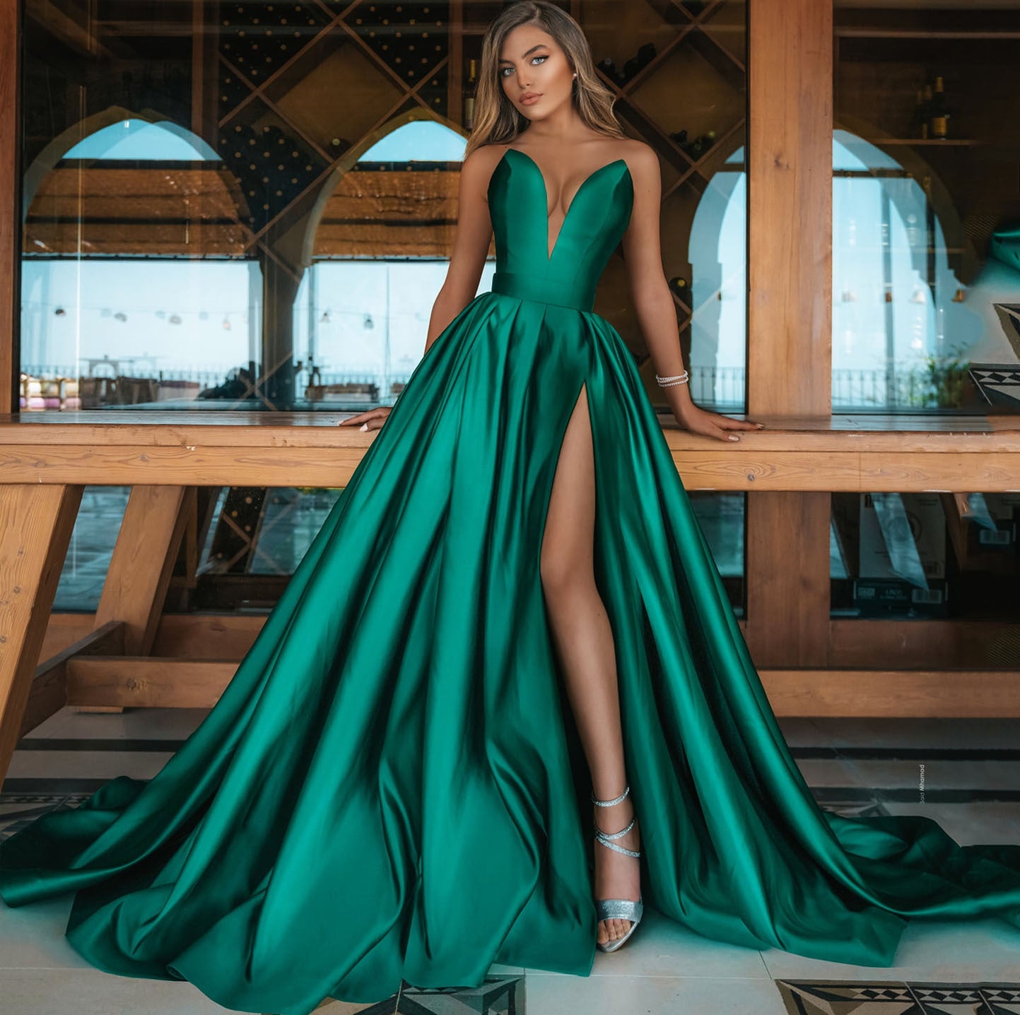 Beautiful Women's Formal High Slit Dress