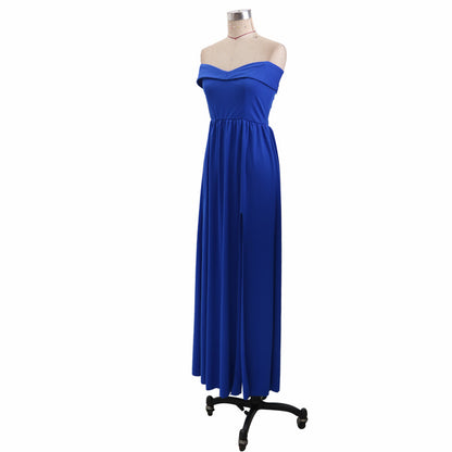 Low-shoulder big swing dress dress