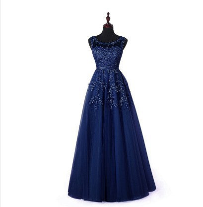 Summer Banquet One-shoulder Bridesmaid Dress Long Style