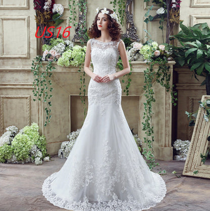 Bride Trailing sexy Lace Mermaid Wedding dress