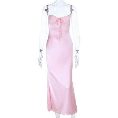Lace-patchwork Figure-hugging Womens Dress