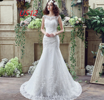 Bride Trailing sexy Lace Mermaid Wedding dress