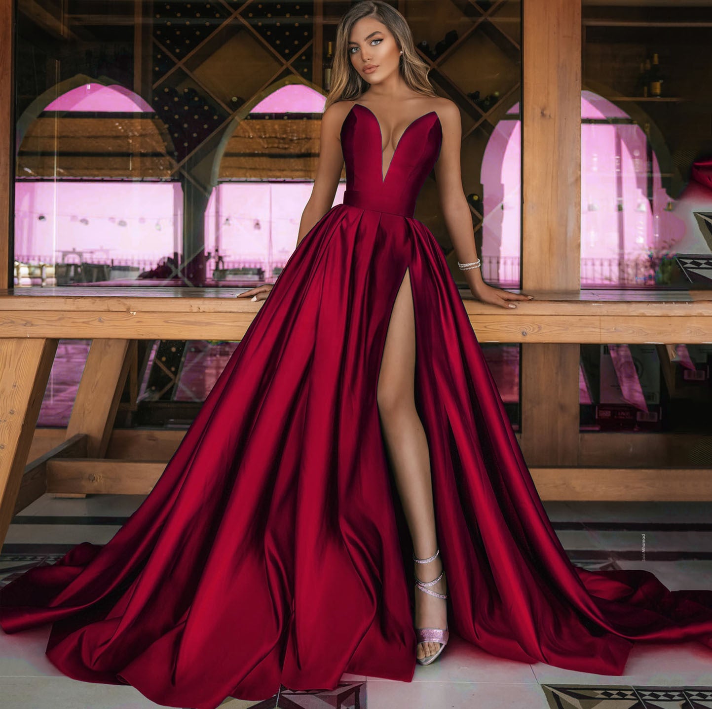 Beautiful Women's Formal High Slit Dress