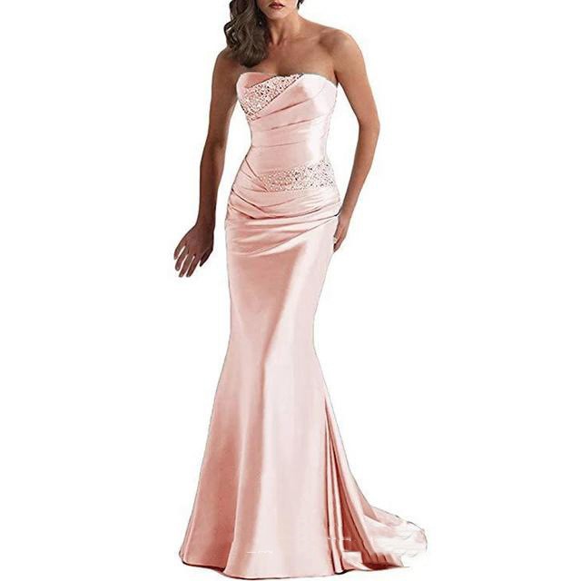 Multi-color Bridesmaid Dress Strapless Tube Top