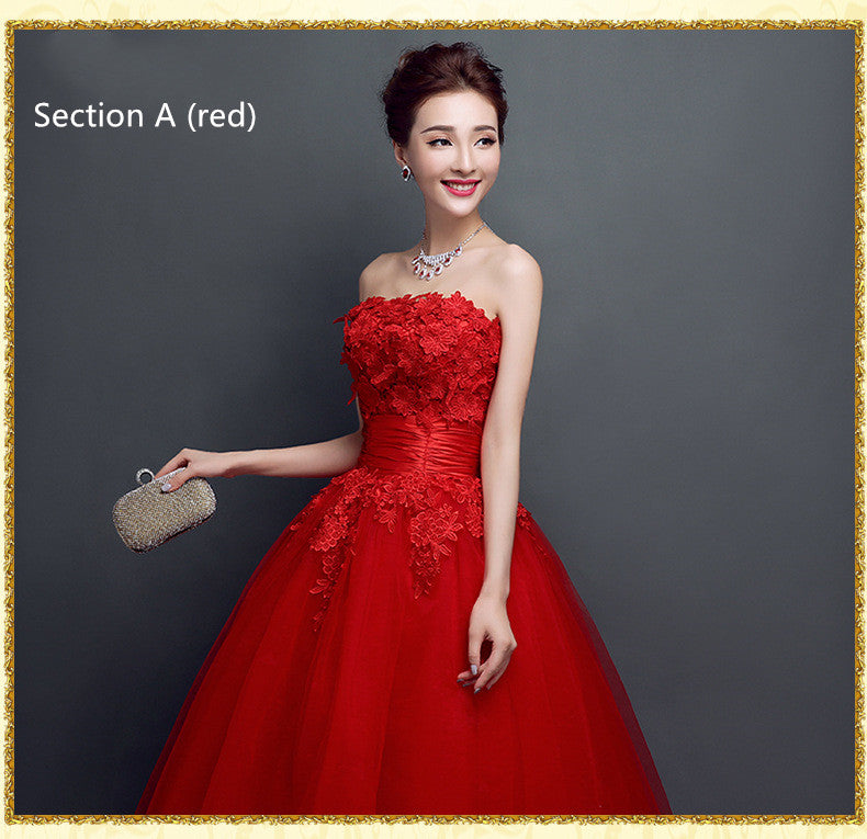 Lace upscale Red Formal evening dress