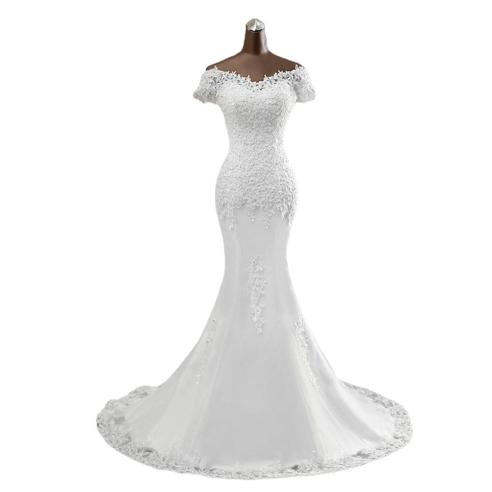 Tube Top Bridal Slim Wedding Dress Mermaid Lace