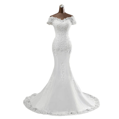 Tube Top Bridal Slim Wedding Dress Mermaid Lace