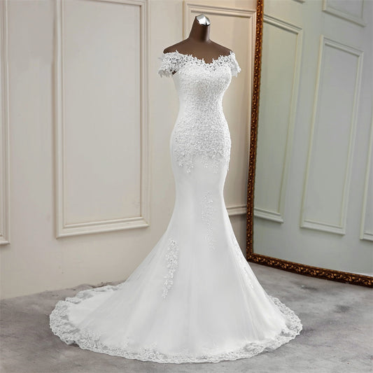 Tube Top Bridal Slim Wedding Dress Mermaid Lace