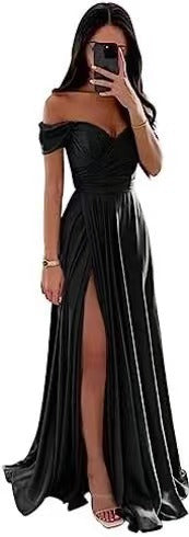 Sexy Maxi High Slit Bridesmaid Dress