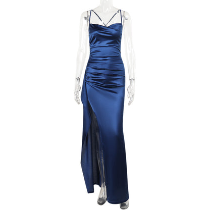Elegant Sexy Slim-fit Pleated Formal Dress