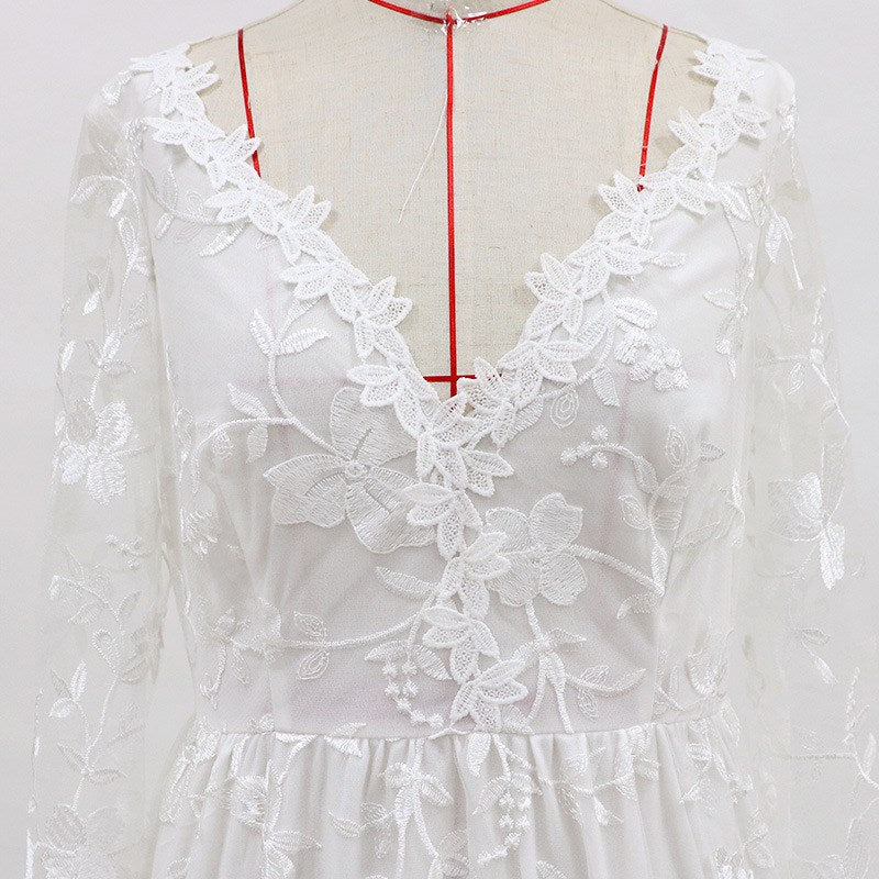 Sexy Lace Long Sleeve Wedding Dress