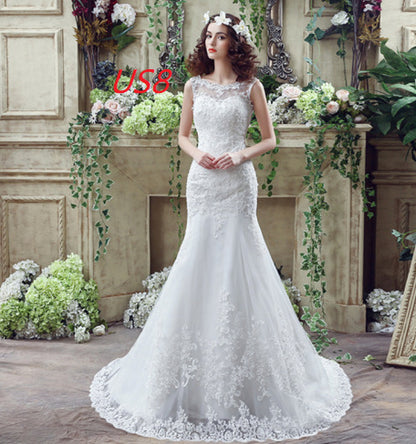 Bride Trailing sexy Lace Mermaid Wedding dress