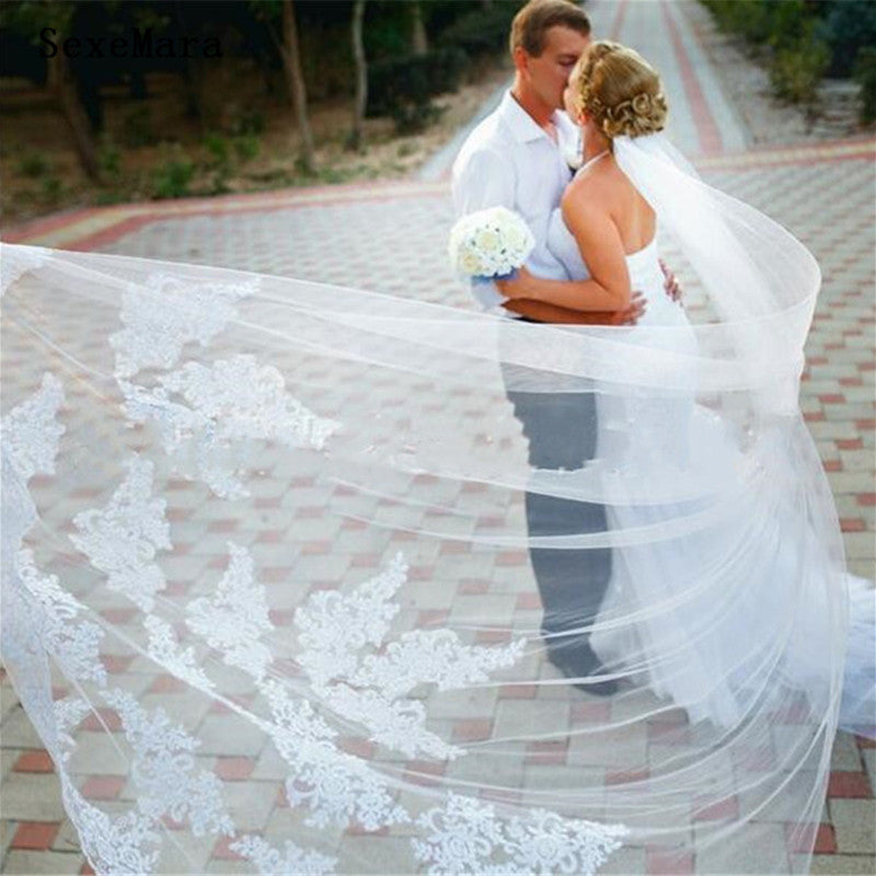 Women's And Simple Lace White Veil luxury bridal gown by Bridal Boutique