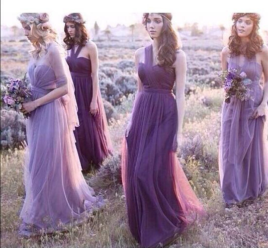 Elegant Sleeveless Bridesmaid Wedding Maxi Dress