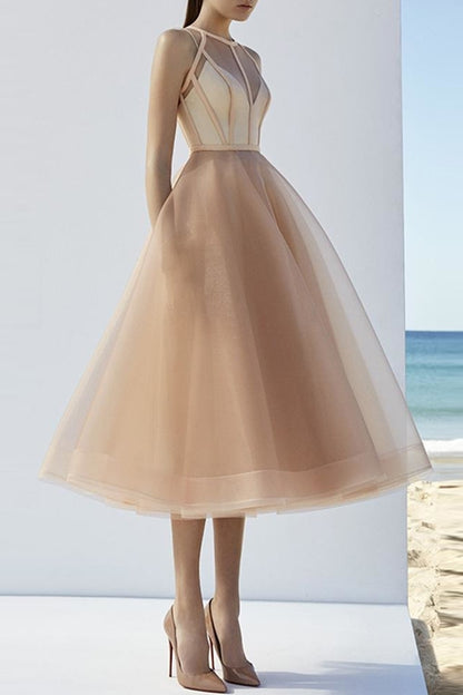 Formal Semi Formal Mesh Dress