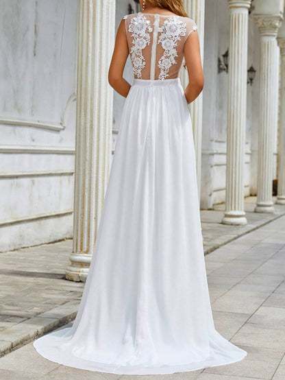 Minimalist Satin Mermaid Wedding Dress with Dramatic Draped Cowl Back.