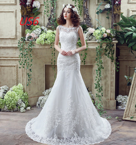 Bride Trailing sexy Lace Mermaid Wedding dress