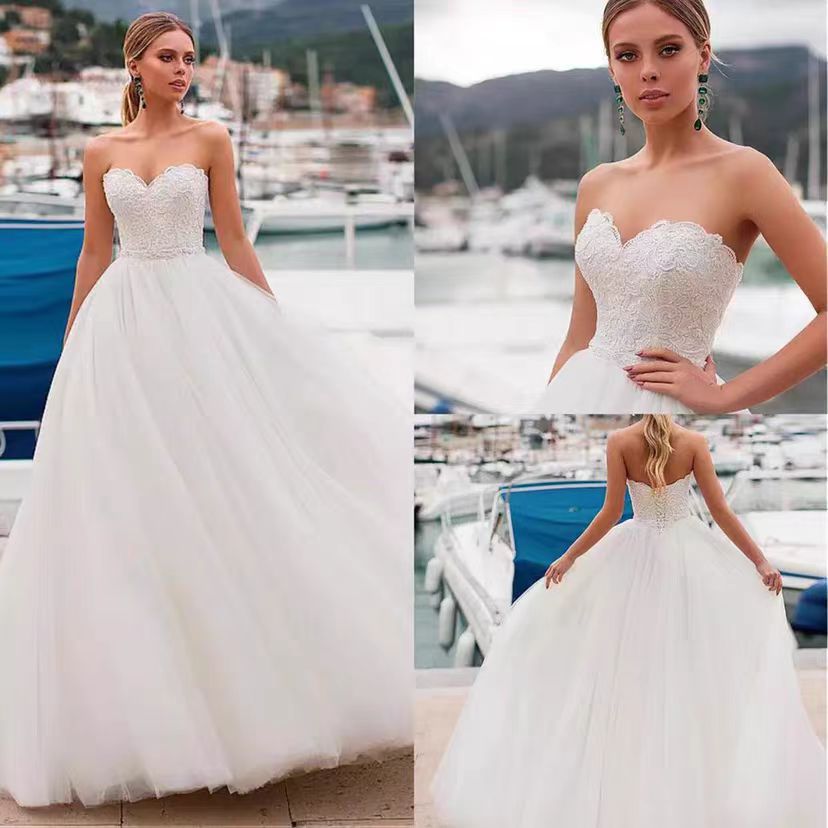 Modern One-Shoulder Satin Mermaid Wedding Dress with Draped Bodice.