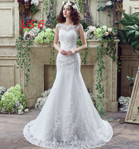 Bride Trailing sexy Lace Mermaid Wedding dress