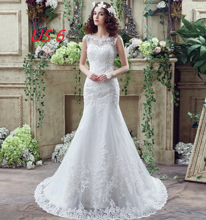 Bride Trailing sexy Lace Mermaid Wedding dress
