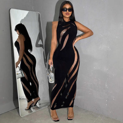Thick One-piece Knitted Dress Suitable For Wearing As Outerwear