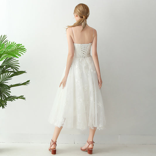 Ladies Formal White Evening Dress