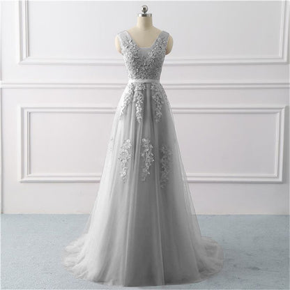 Little Tail Wedding Bridesmaid Lace Evening Dress