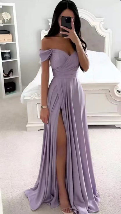Sexy Maxi High Slit Bridesmaid Dress