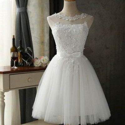 Short Tulle Homecoming Dress - A-Line Lace Graduation Party Gown