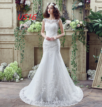 Bride Trailing sexy Lace Mermaid Wedding dress