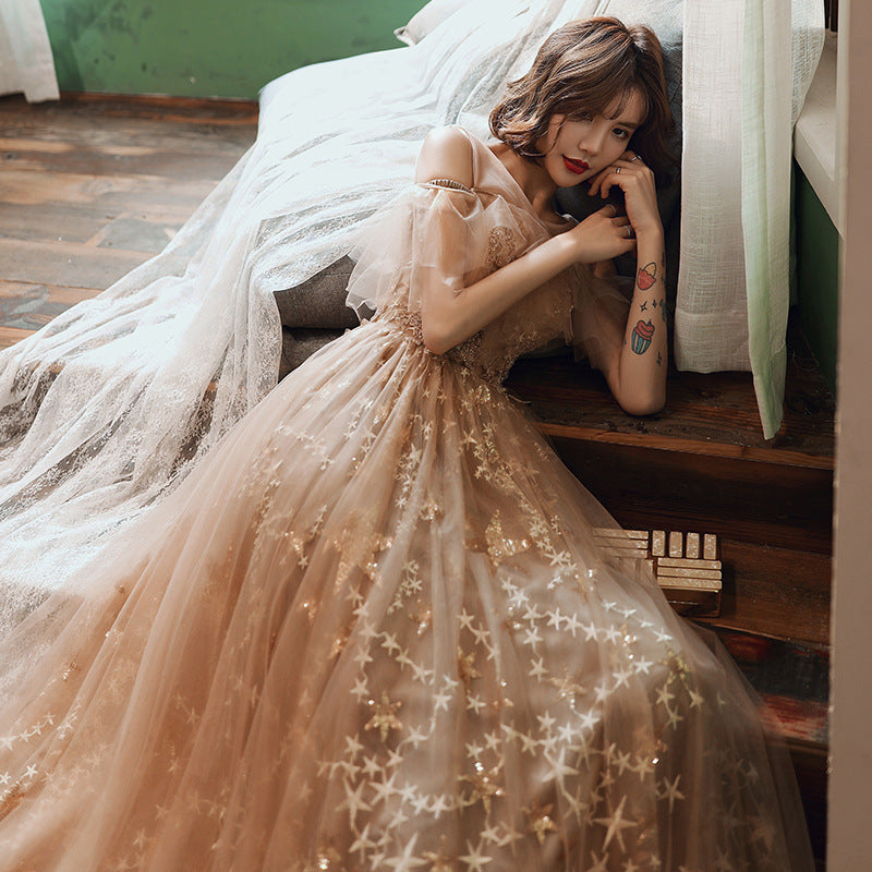 Starry Formal Mesh Dress
