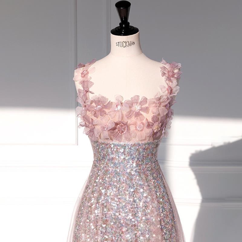 Sequined Flower Formal Dress For Women
