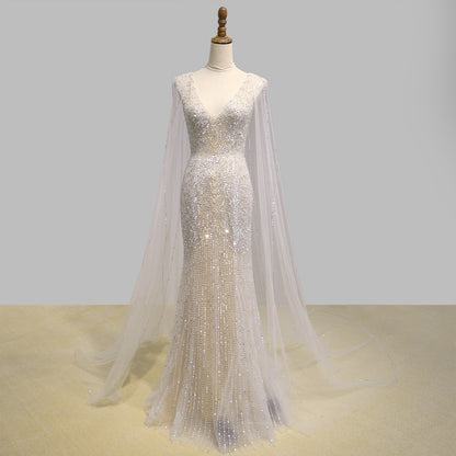 Women's Fashionable Personalized Shawl Evening Dress