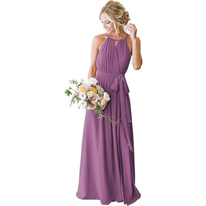 Strap Chiffon Bridesmaid Dress Long