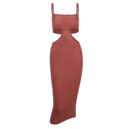 New Style Foreign Trade Suspender Long Skirt Halter Sexy Hollow Prom Dress Dress