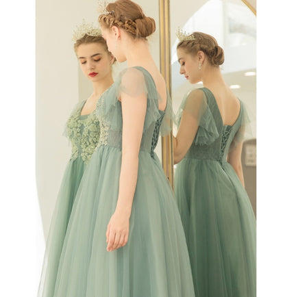 New Light Green Bridesmaid Wedding Dress