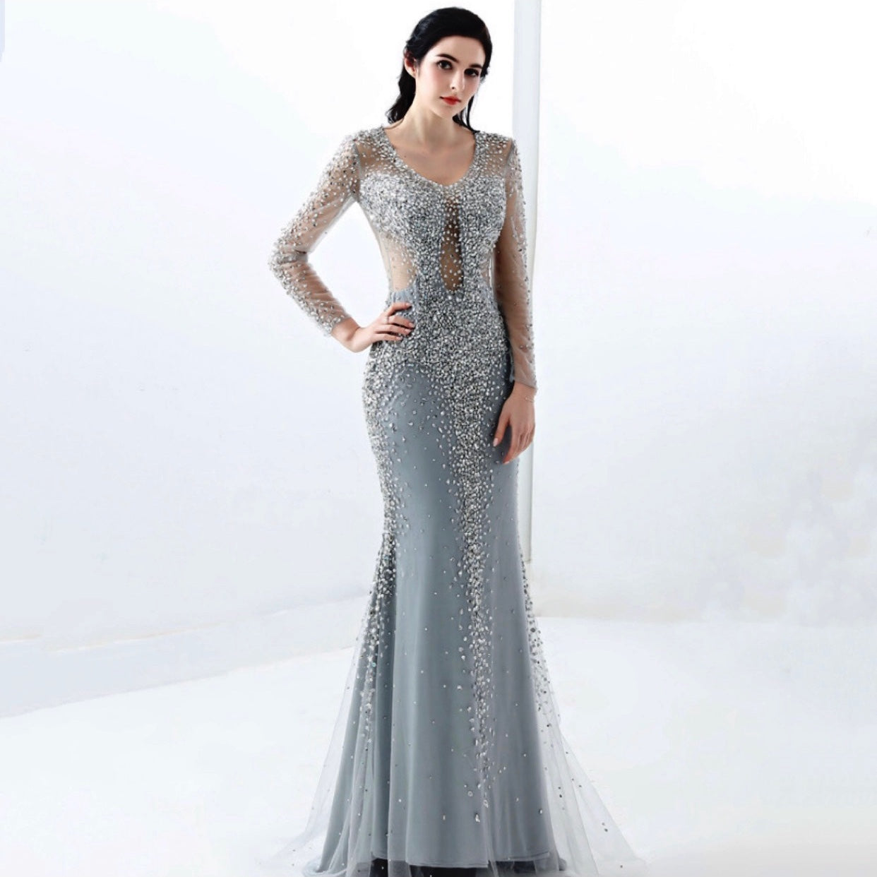 Sequin Fish Tail Formal Dress
