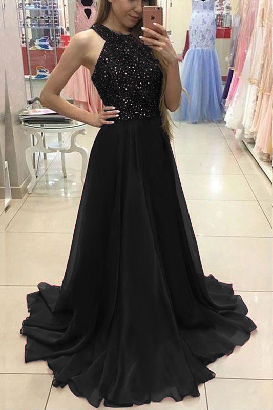 Sleeveless Long Wedding Party Bridesmaid Dress