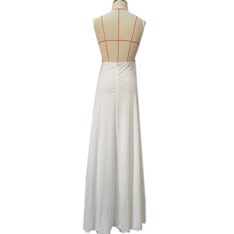 Strap Slit Slim-fitting Backless Dress