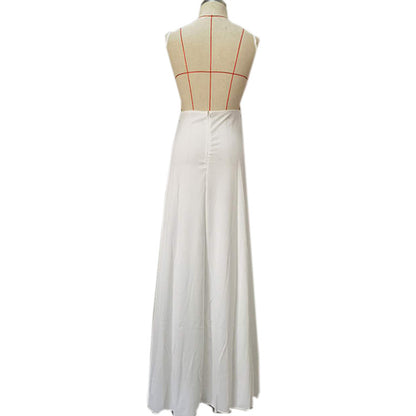 Strap Slit Slim-fitting Backless Dress