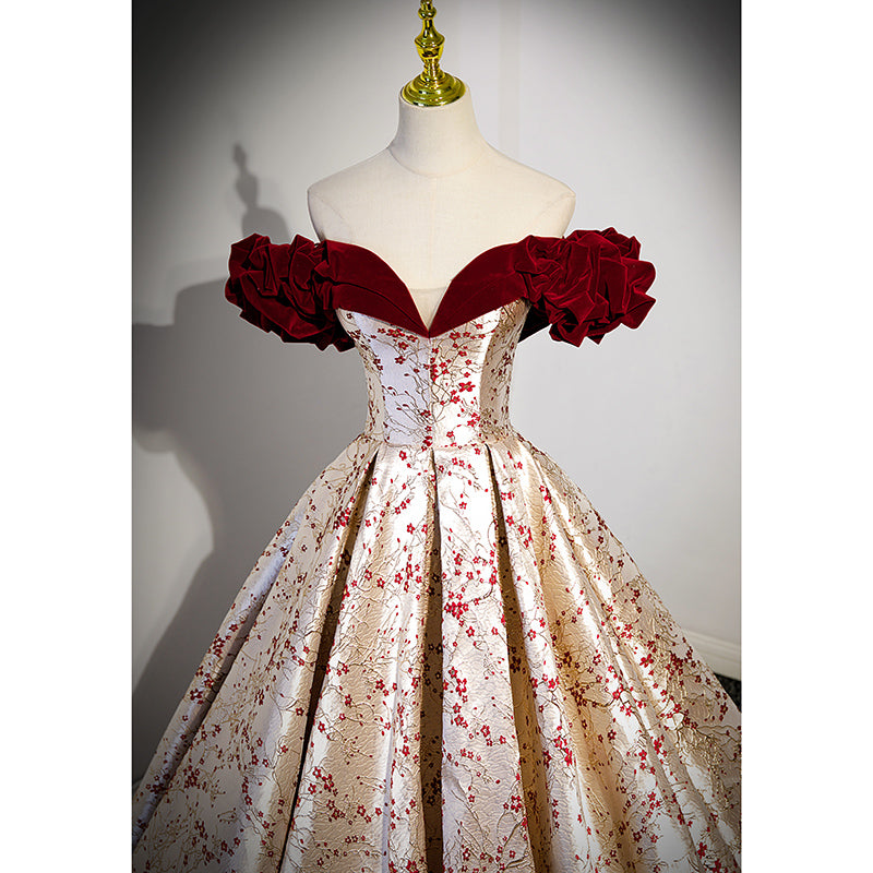 Off-shoulder French Heavy Industry Dress