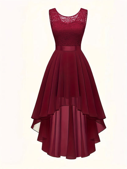 New Front-short Back-long Slim-fit Sleeveless Dress