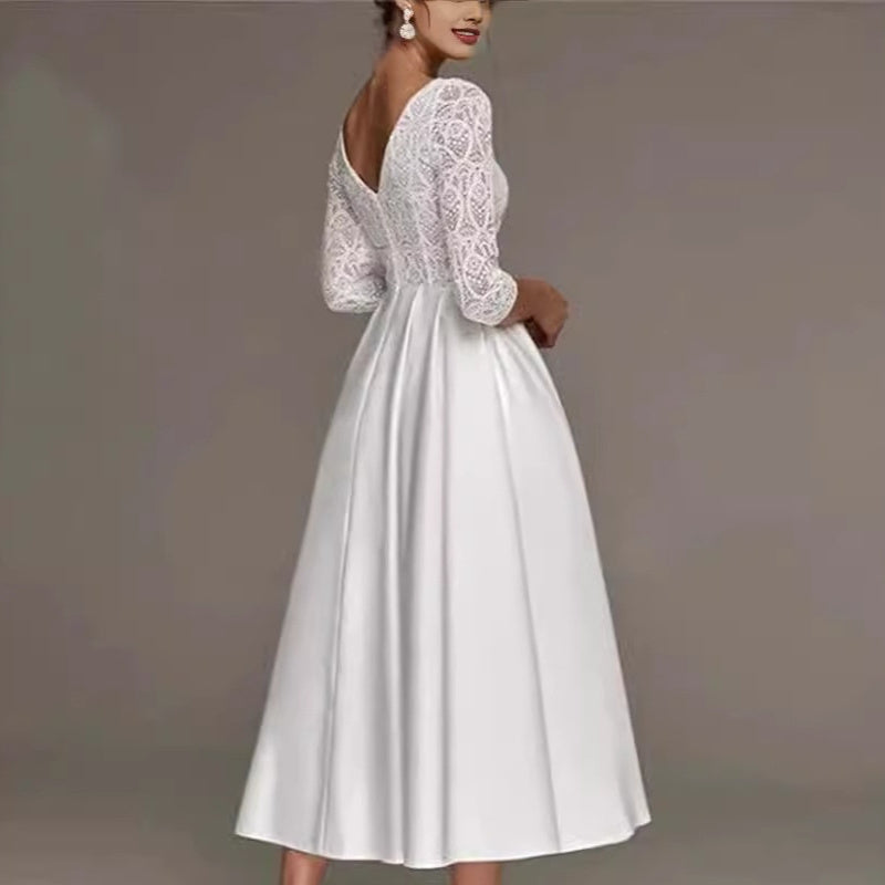 Off-the-Shoulder Lace Ball Gown Wedding Dress - Elegant Tulle Princess Bridal Gown.